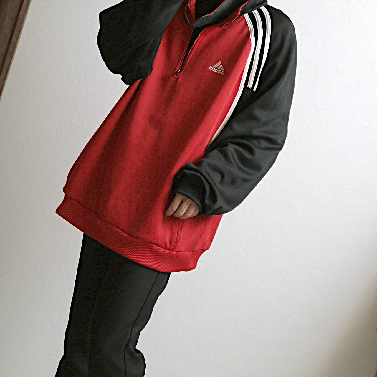 Adidas アディダス プルオーバー ハーフジップ ジャージ 古着 used