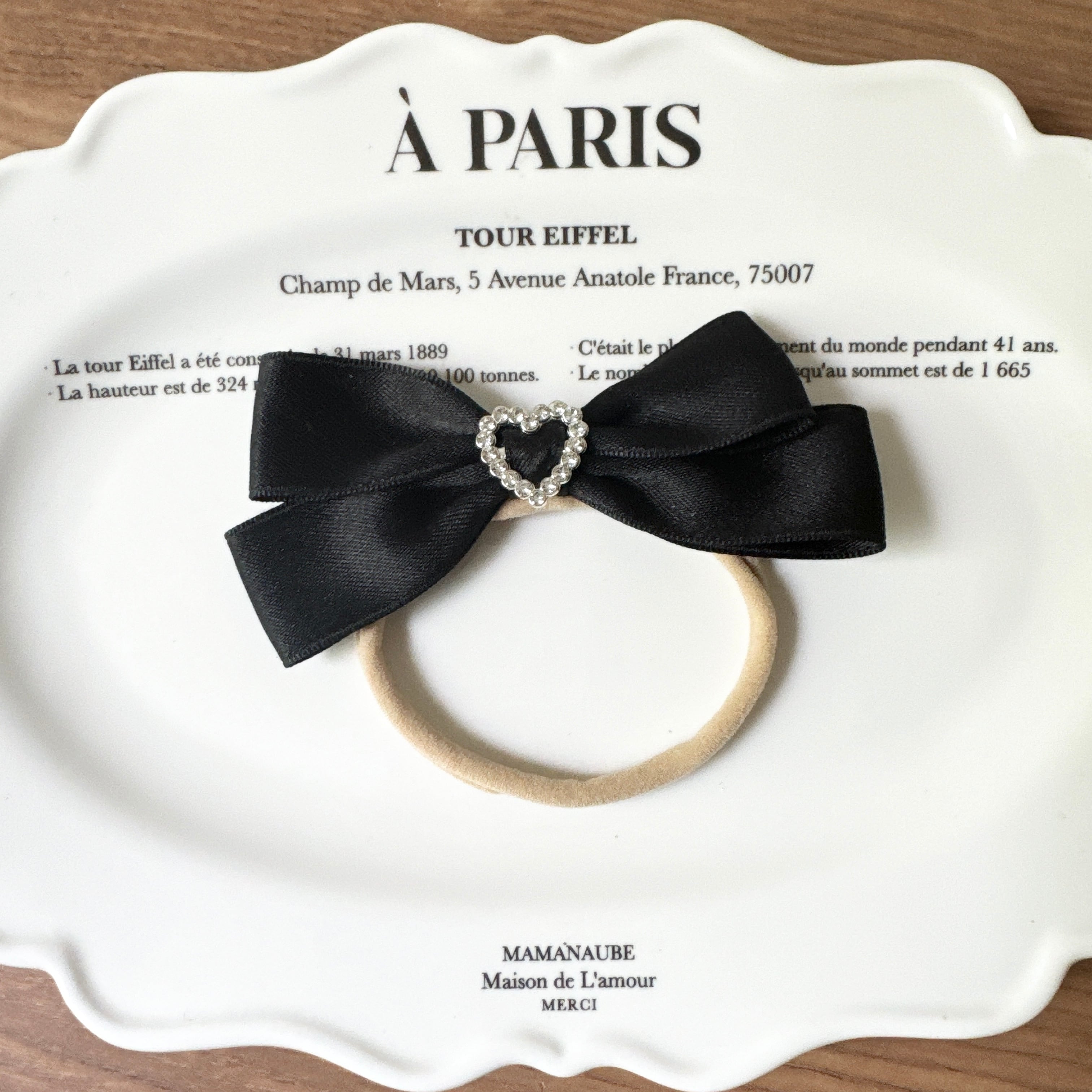 ハートキラキラおリボンヘアバンド