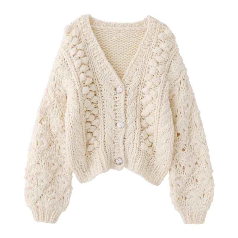 Volume cable cardigan V0943
