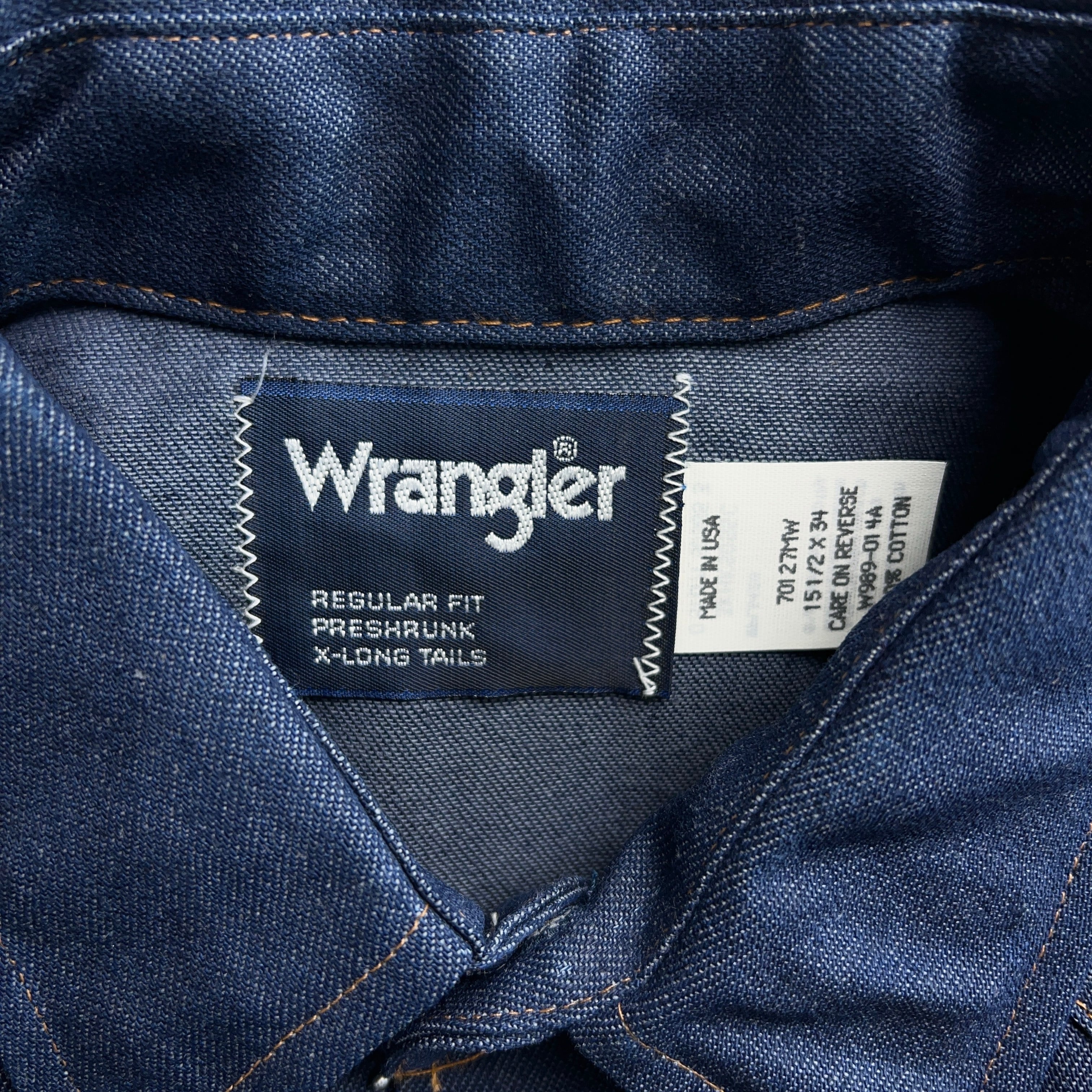 Dead Stock 80's~90's Wrangler 70127MW DENIM WESTERN SHIRT 80年代