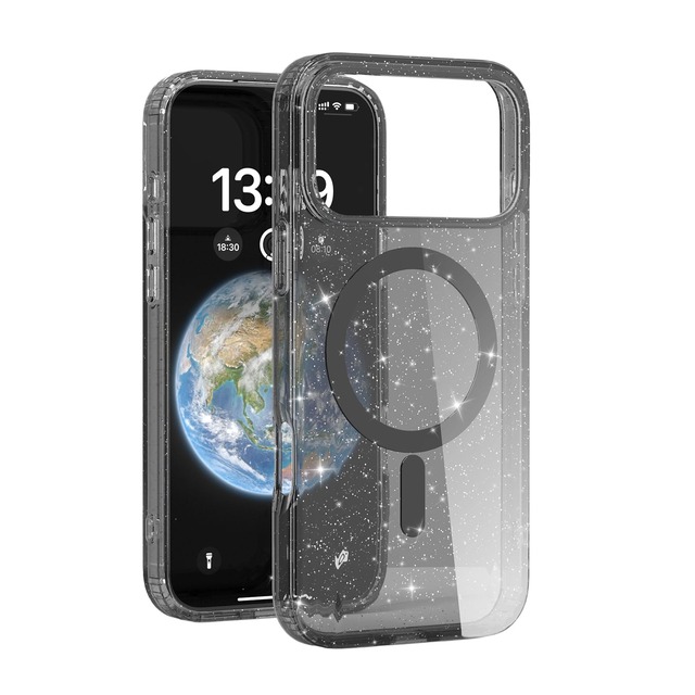 iPhone17 Pro Max 用 ケース クリア tpu MagSafe対応 マグネット搭載 いPhone17Pro Max スマホケース 独自のプロセスフラッシュチップ加工設計 滑り止め 傷つけ防止 指紋防止 透明 薄型 軽量 黄変防止 全面保護 耐久性 耐衝撃 米軍MIL規格取得 ワイヤレス充電 ストラップホール付き 携帯 アイフォン17Pro Max スマホケース