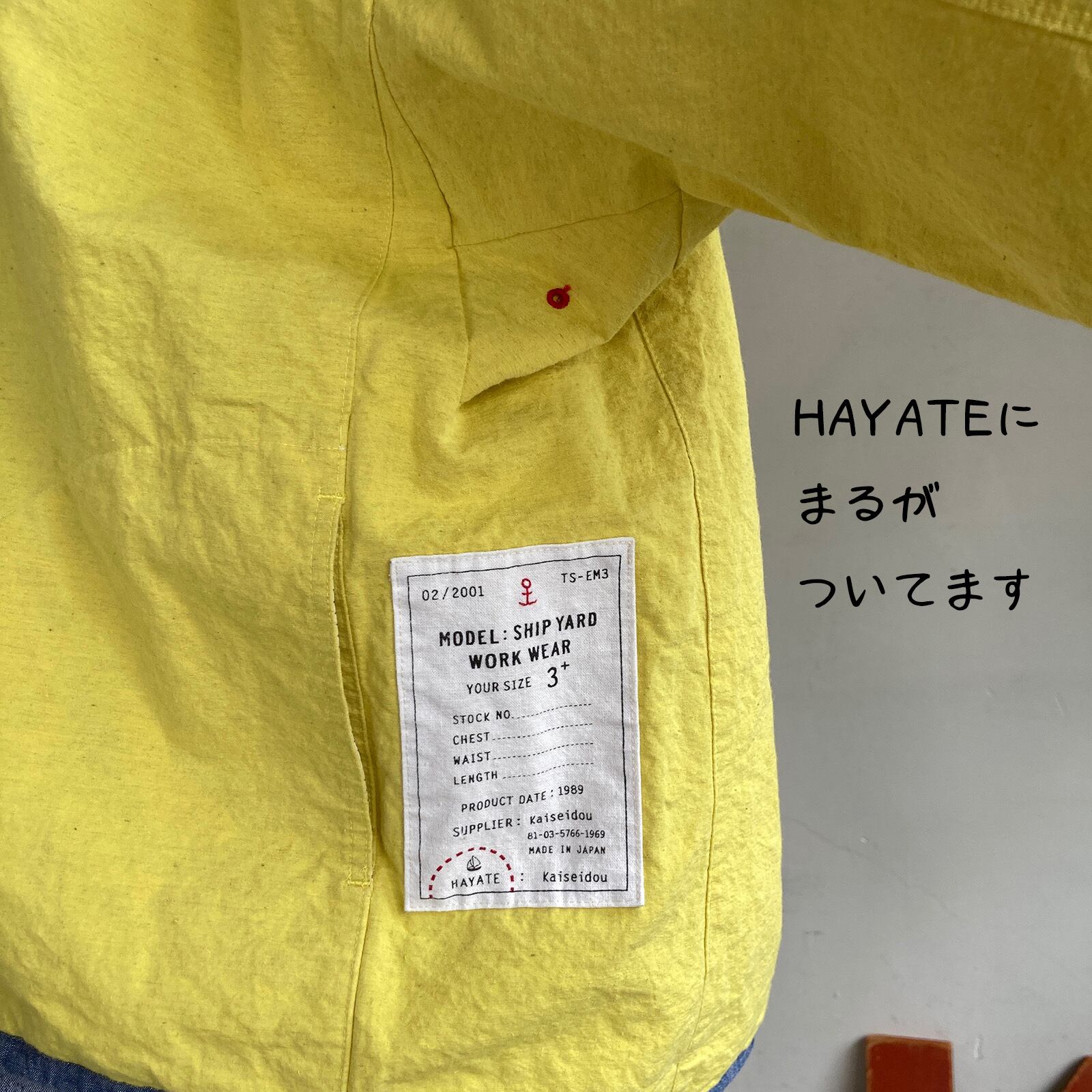 マリネデッキクルーヤッケ HAYATE AfterHoursWear/きれいな色のマリン マリネデッキクルーヤッケ HAYATE AfterHoursWear/きれいな色のマリン