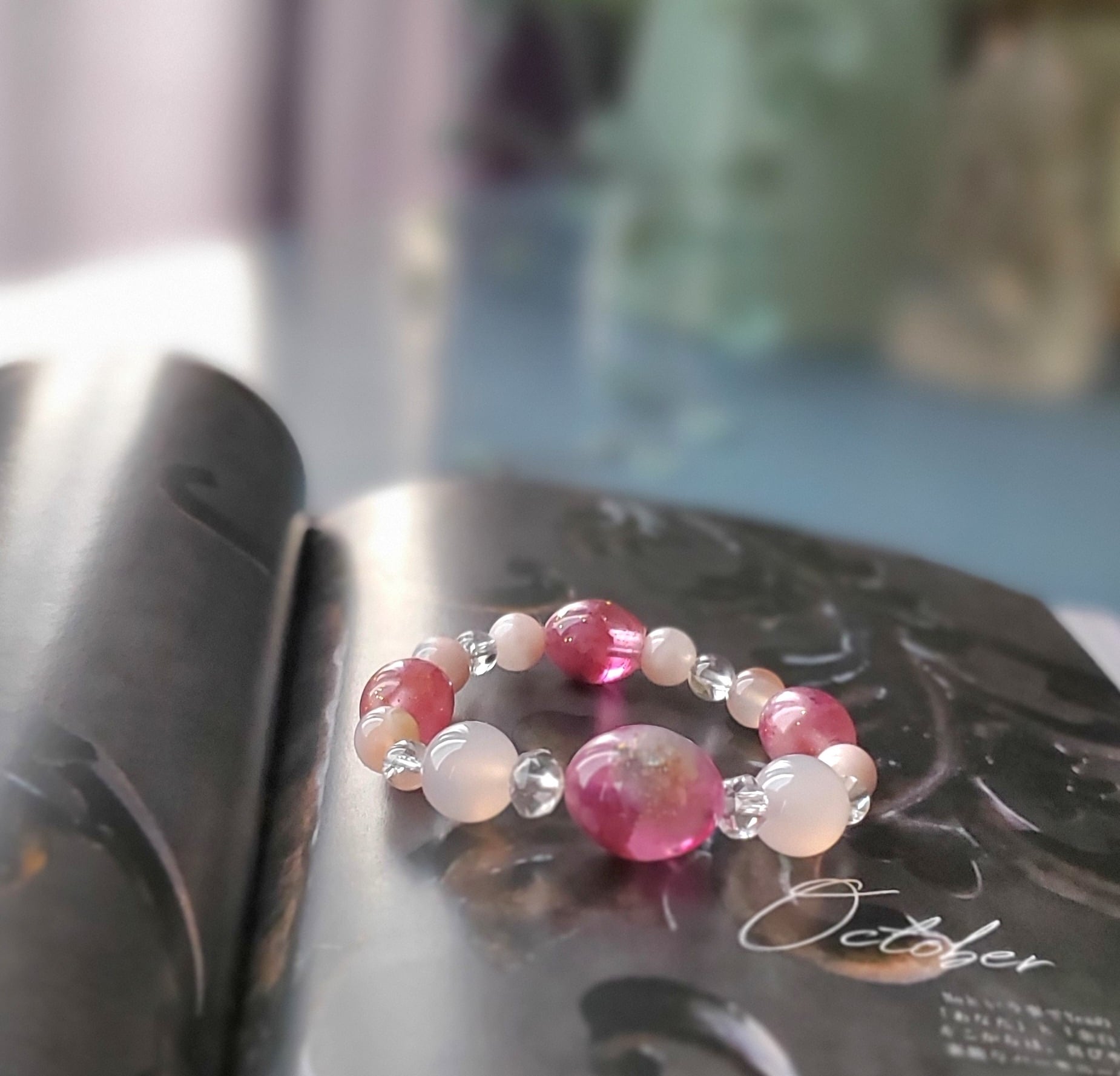 虹の魔法展】Lemurian Power Bracelet （金のユニコーン