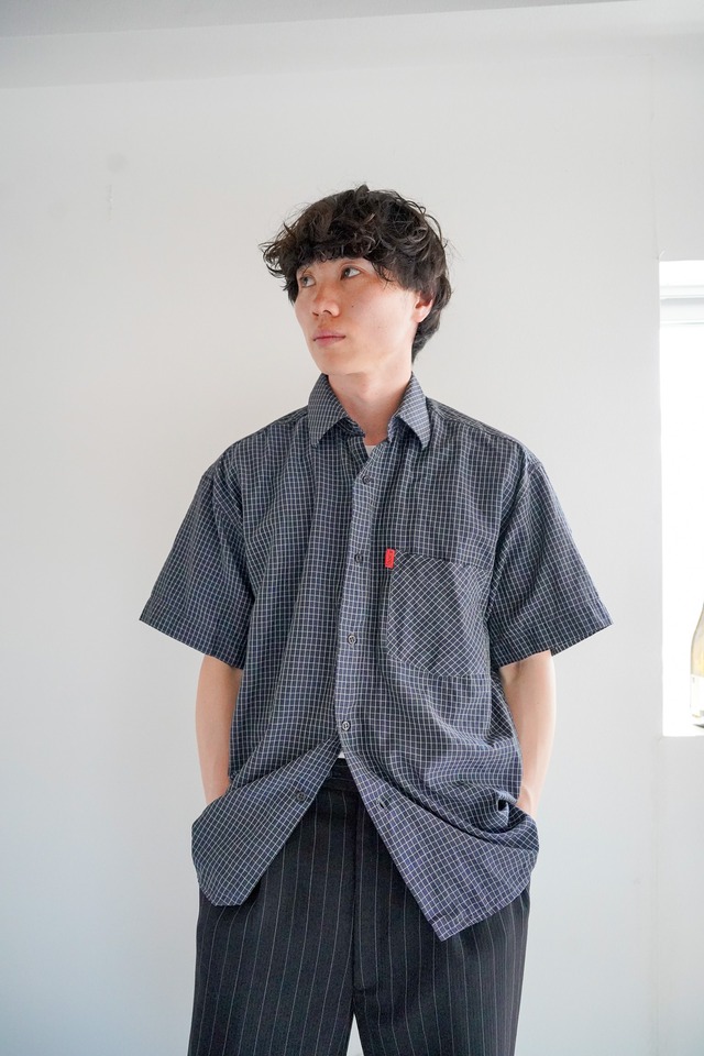 【1990s】"Hugo Boss" Cotton 100% Short Sleeve Shirts / 6-190
