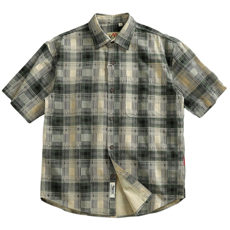 Checkered pattern S/S shirt 3350