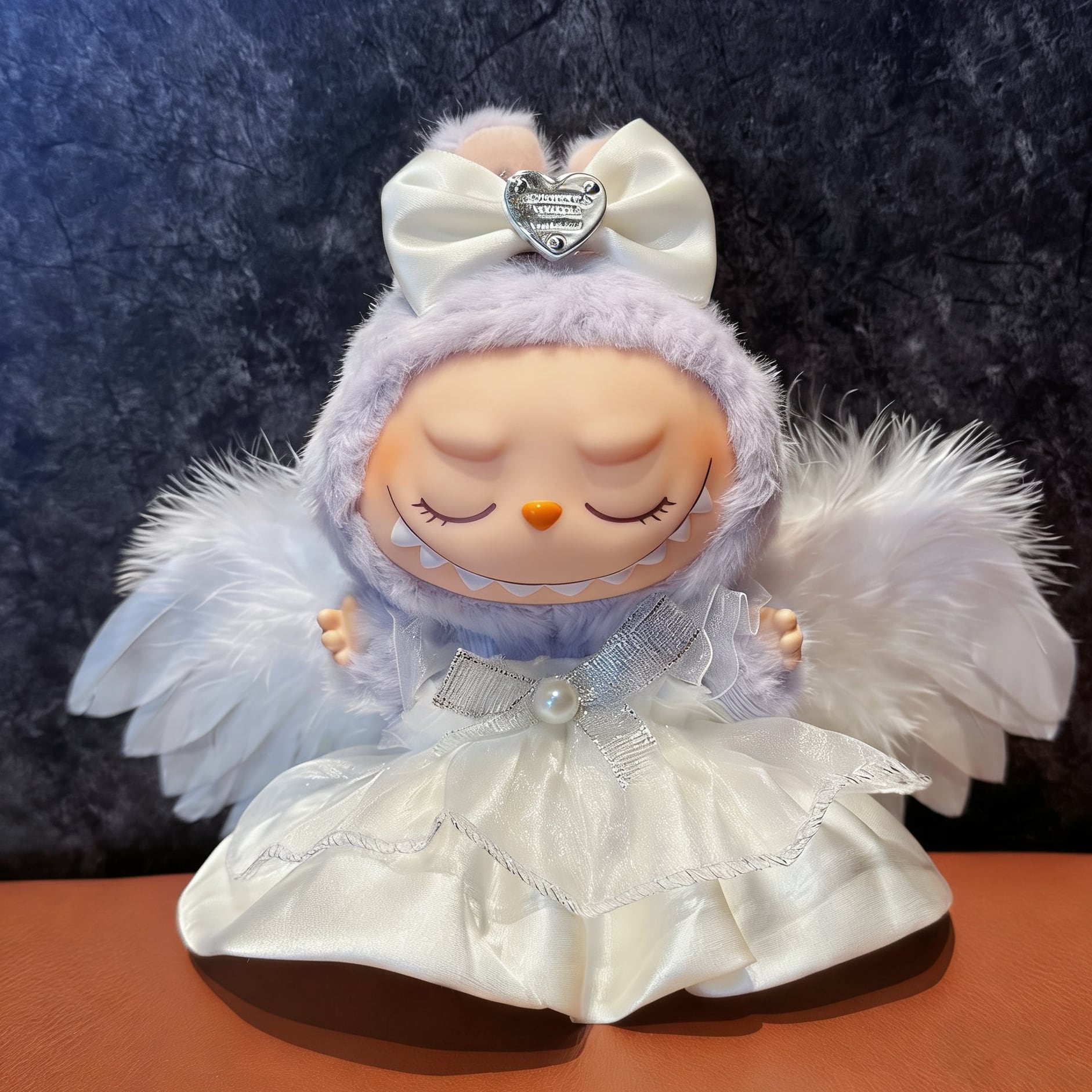 夢の天使!上品で可愛い labubu ラブブ 純白エンジェルコスチューム 大羽根付き 15-17cm 高級感 エレガント ビッグウイング付き