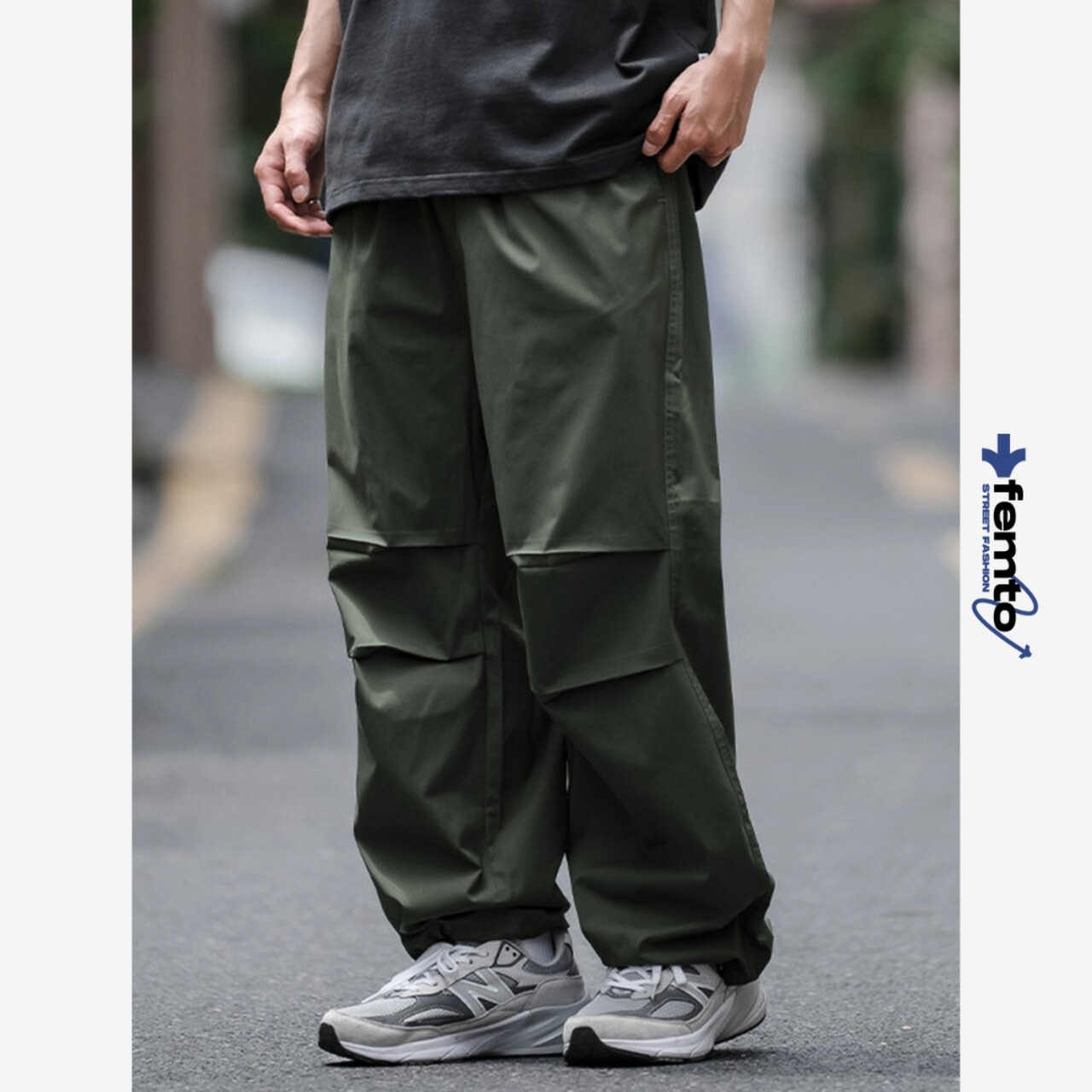 Layered design wide pants 0310 - 1