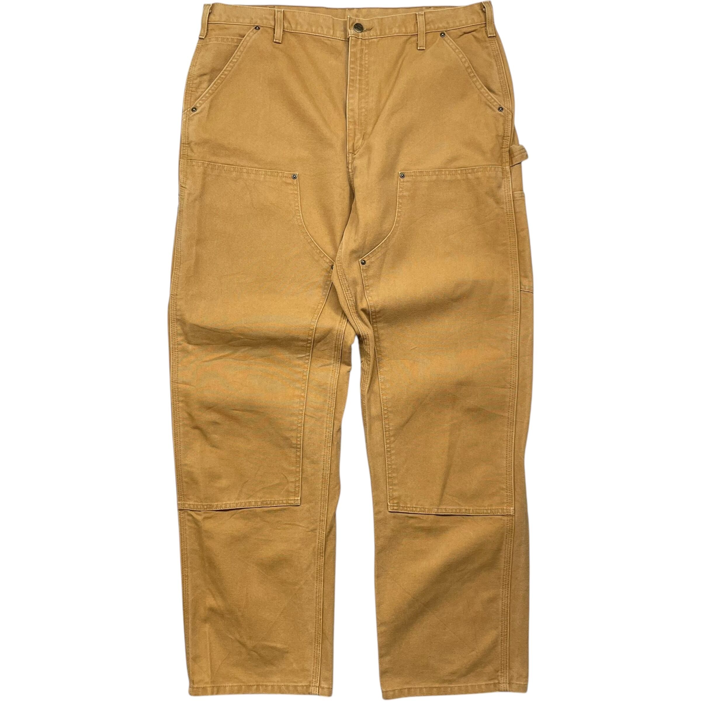 《実寸 W39L33》 Carhartt カーハート ペインターパンツ ワークパンツ ダブルニー ブラウン no.5092