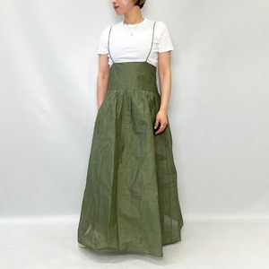 MARILYN MOON マリリンムーン sheer starched cotton 2way cami skirt 4263-105 2026秋冬新作 [送料無料]