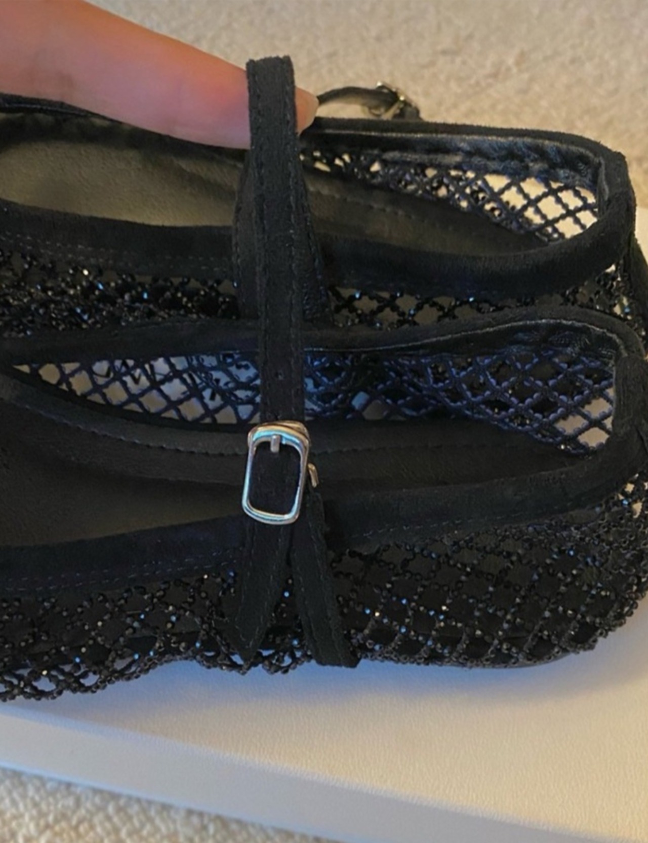 【新作5％OFF・3日間】Beaded -Mesh Flat Shoes_3colors