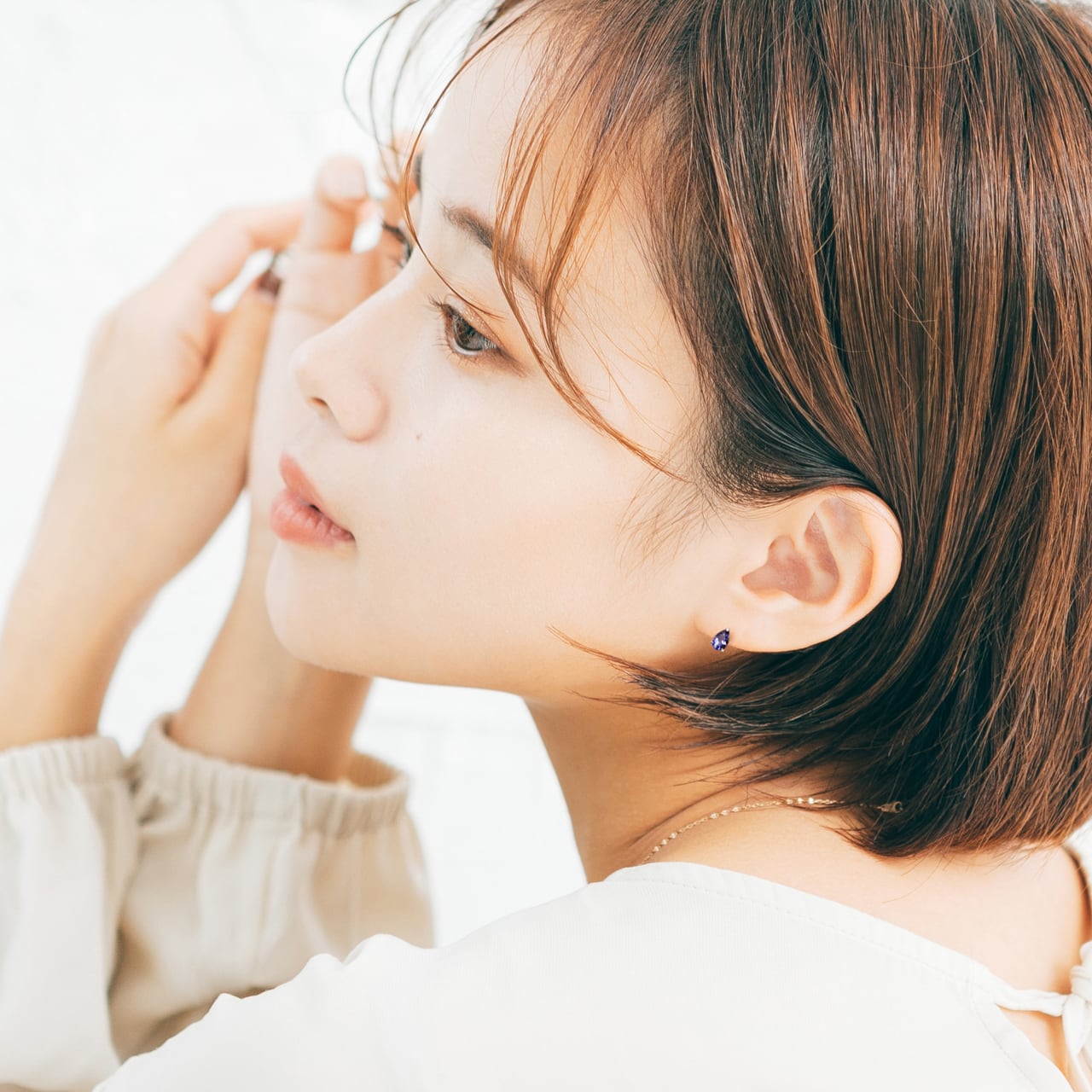 aoba.1225★ドイツ・アイフェル鉱山産アウイナイト★ピアスオーダー aoba.1225様専用☆ドイツ・アイフェル鉱山産アウイナイト☆ピアスオーダー