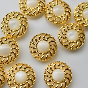 ゴールドフラワーフレーム×アイボリー 21㎜