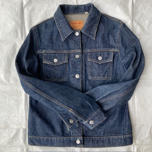Helmut Lang ヘルムートラング デニムジャケット トラッカー 本人期 98年 インディゴ イタリア製 ヴィンテージ古着 42 画像3