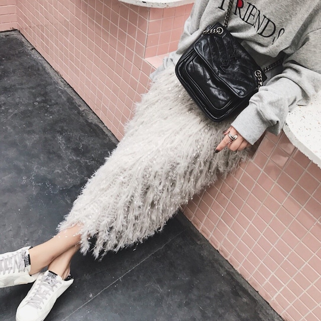 shaggy skirt 10967