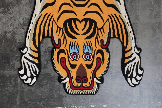 Tibetan Tiger Rug 《Lサイズ•シルク203》チベタンタイガーラグ