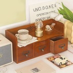 小物収納棚 木製 ３グリット ドレッサー収納 化粧品収納 香水収納 小物収納 ケース ヴィンテージ 北欧