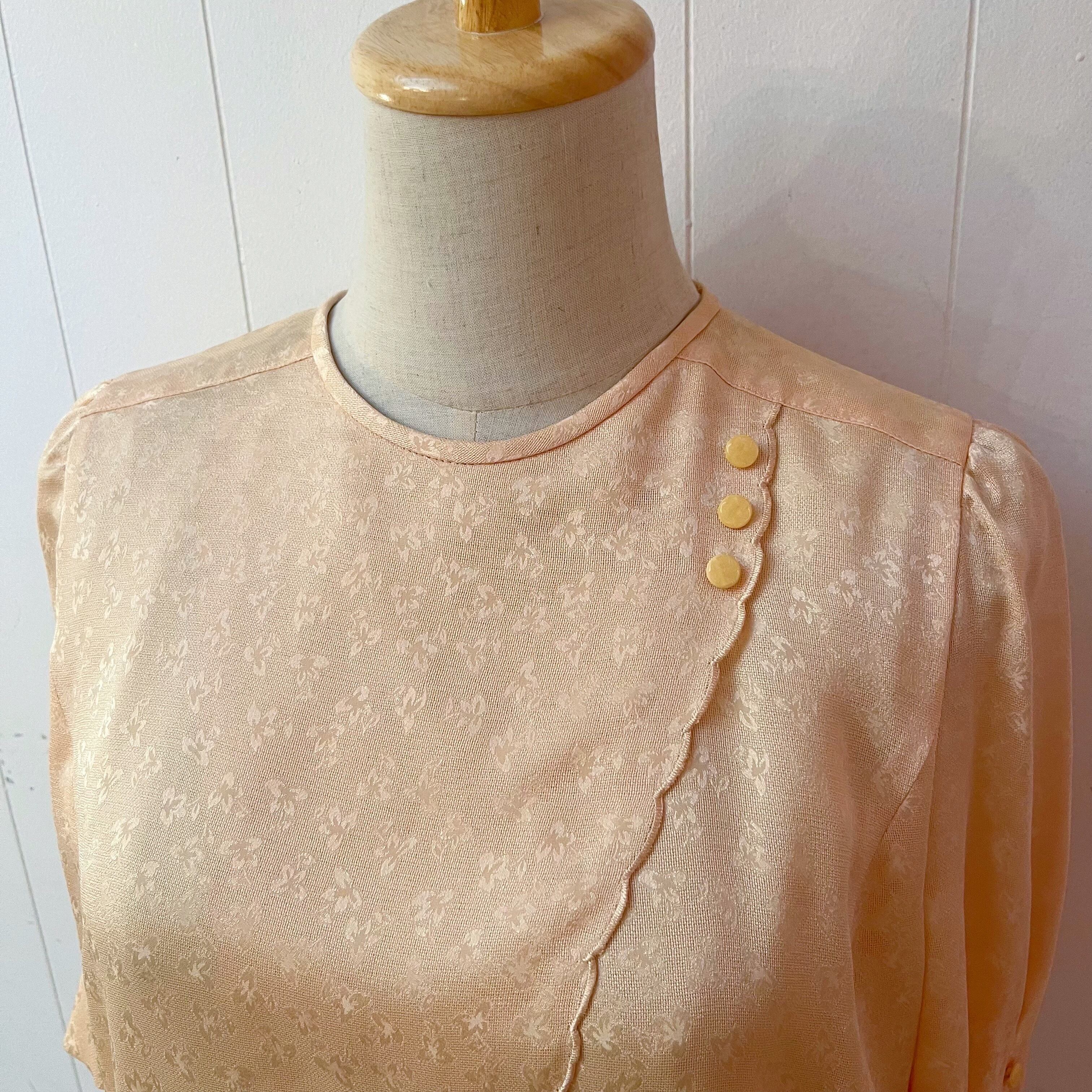 cream orange flower separate one-piece