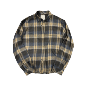 [UNDERMYCAR] Undermycar Mu.73 Anti Fxxking Logo Play Basic Long Sleeve Flannel Shirts Sky Beige 正規品 韓国ブランド 韓国通販 韓国代行 韓国ファッション アンダーマイカー 日本 店舗