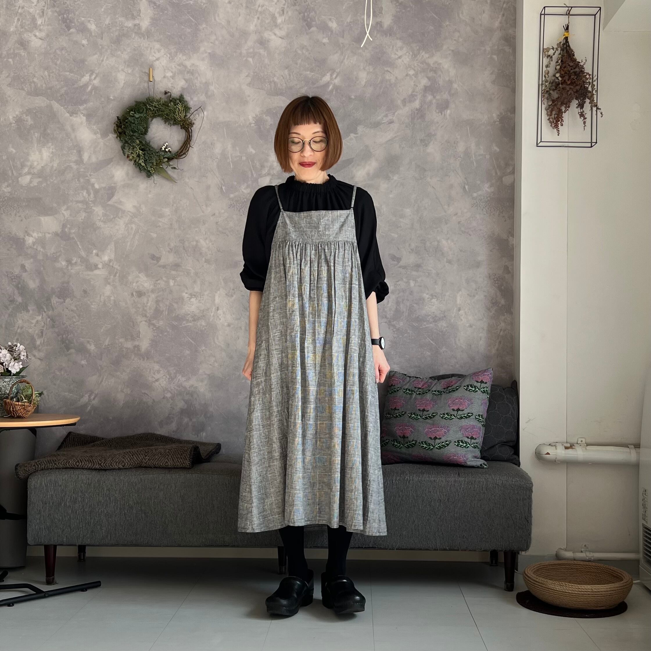 kubosanmadeスタンドカラーチュニック クボサンメイド