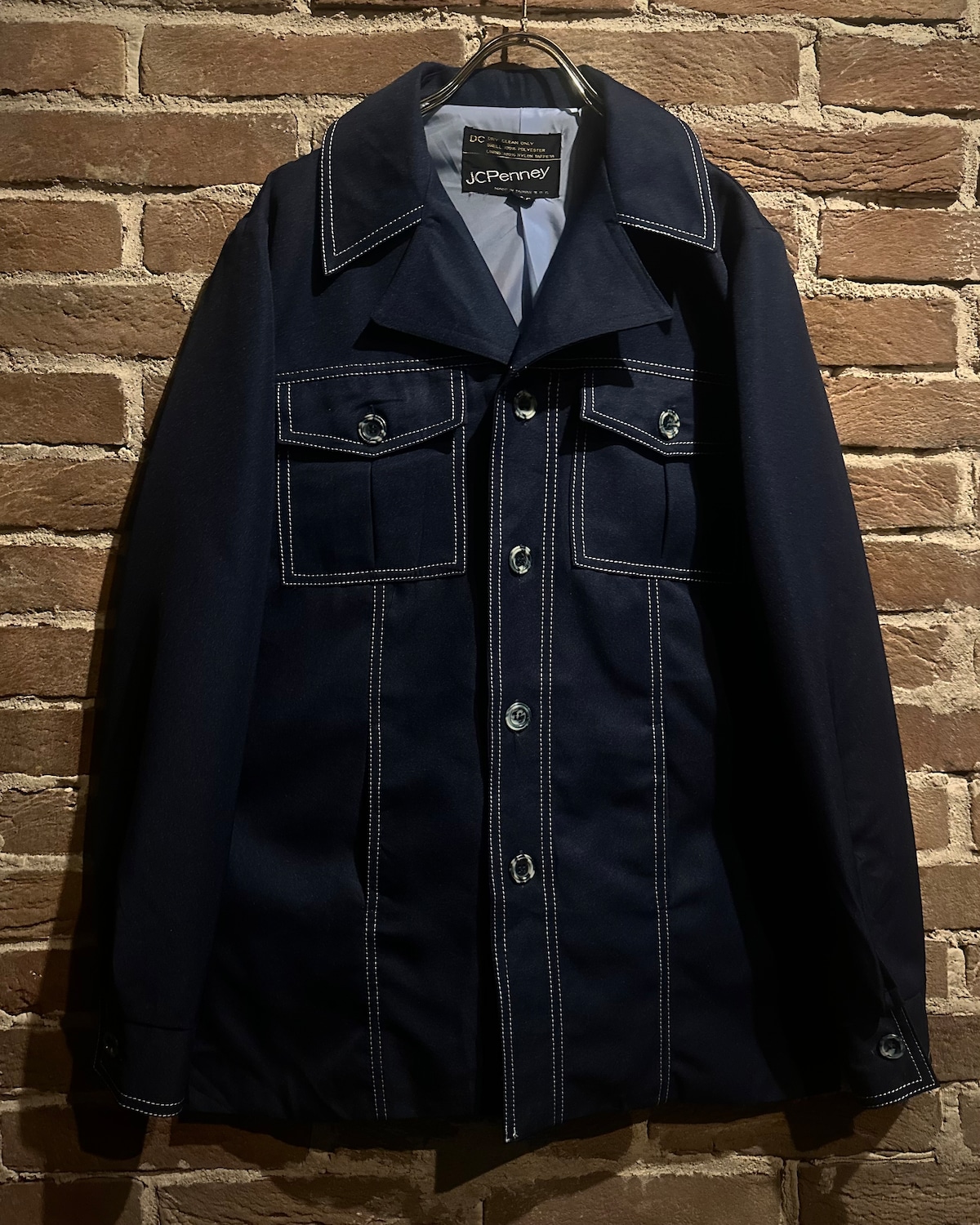 Caka Act3 J C Penney 70 s Vintage Loose Open Coller Jacket Caka caka-act3-j-c-penney-70-s-vintage-loose-open-coller-jacket-caka