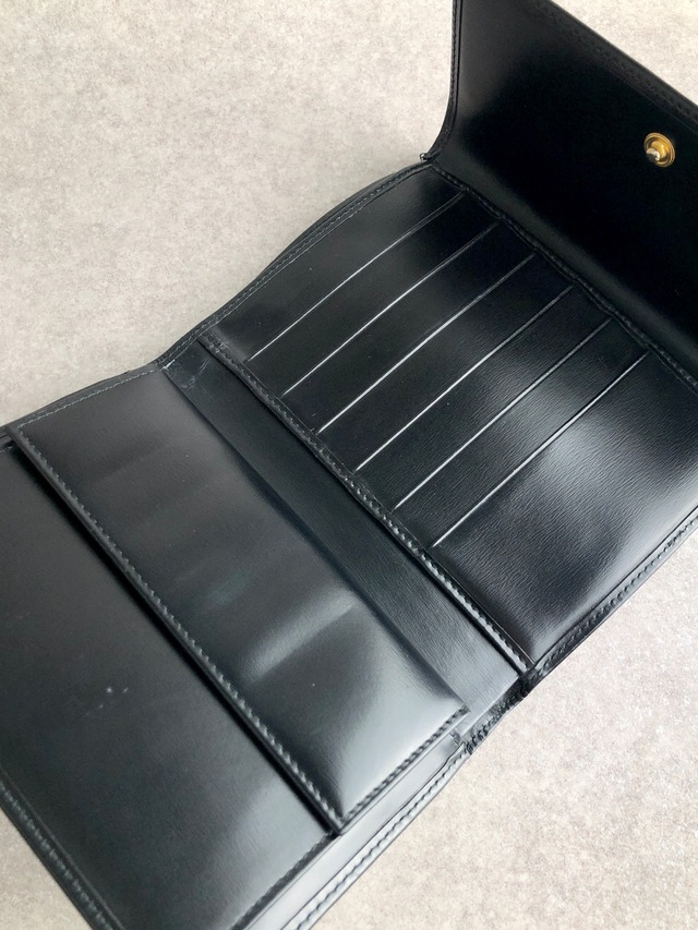 Cartier カルティエ 財布 ブラック パンテール レザー 3つ折り vintage ヴィンテージ オールド c3eb42
