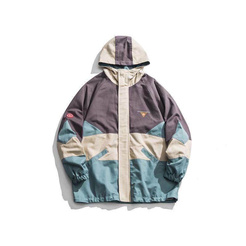 Road Vintage European and American Trends Workwear Jacket Men's Spring Style Contrast Stitching Hooded Jacket Unisex Top Men-Alibaba スプリング 春物 ビンテージ ヨーロピアン ステッチ hip6-161125940367010