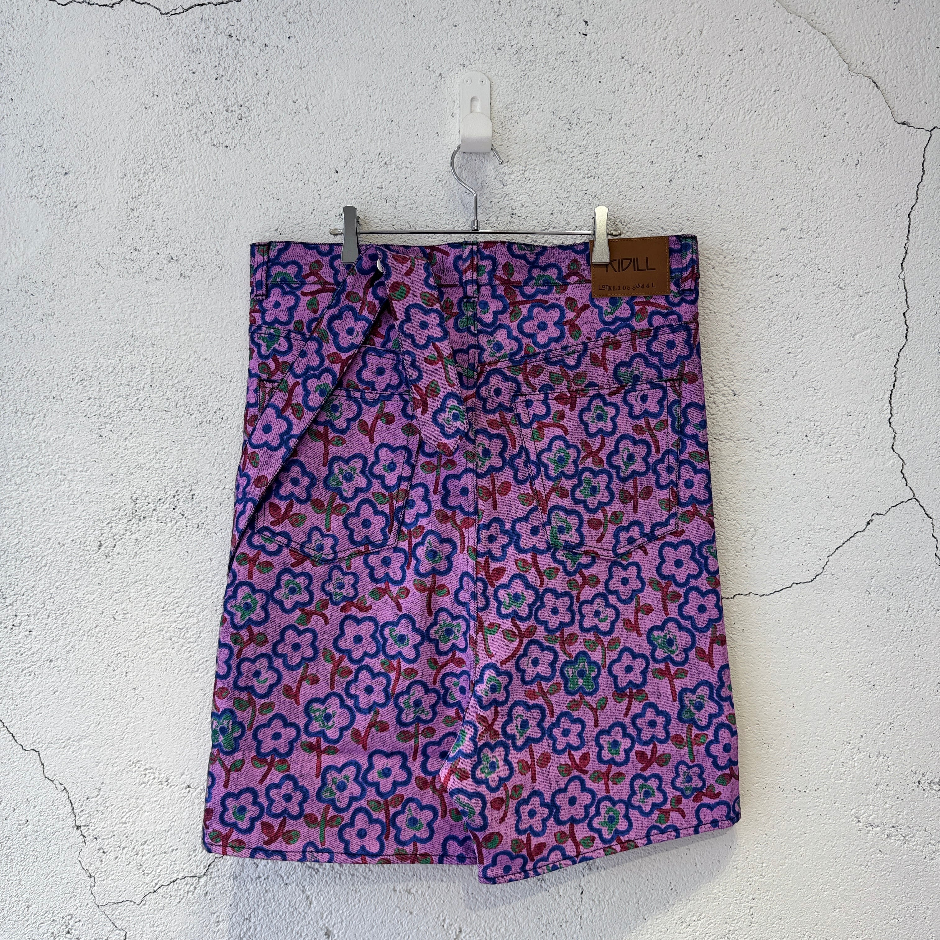 KIDILL キディル DENIM SHORT PANTS KIDILL / FLOWER DENIM SHORT PANTS / PINK FLOWER | ふぁいん