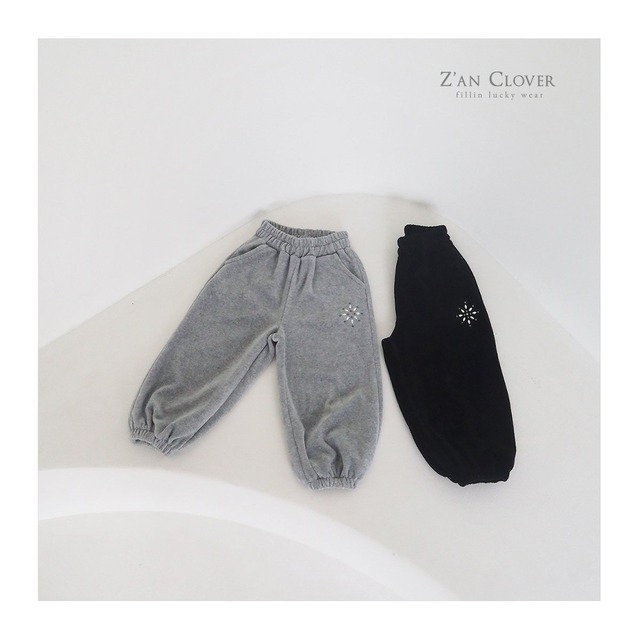 【取寄】z'an clover｜velour jogger pants｜ベロアジョガーパンツ｜3-19｜kids&junior