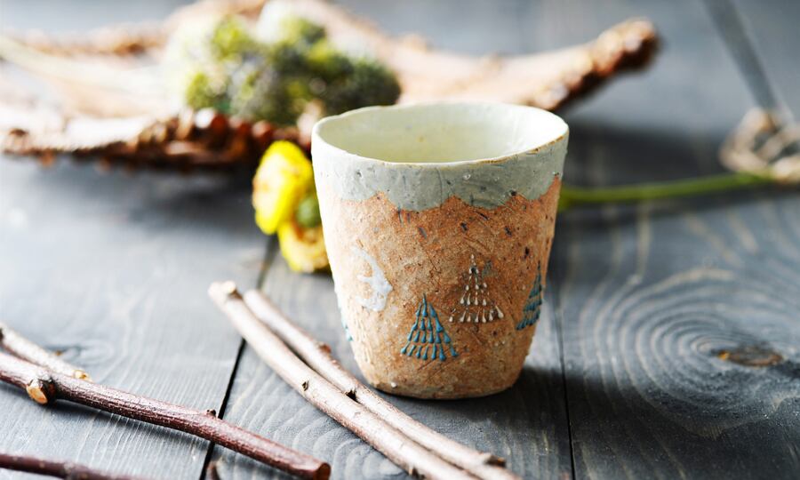 雫の森  陶器  高い空  フリーカップ こむろしずか  MOFUCO by.Candly