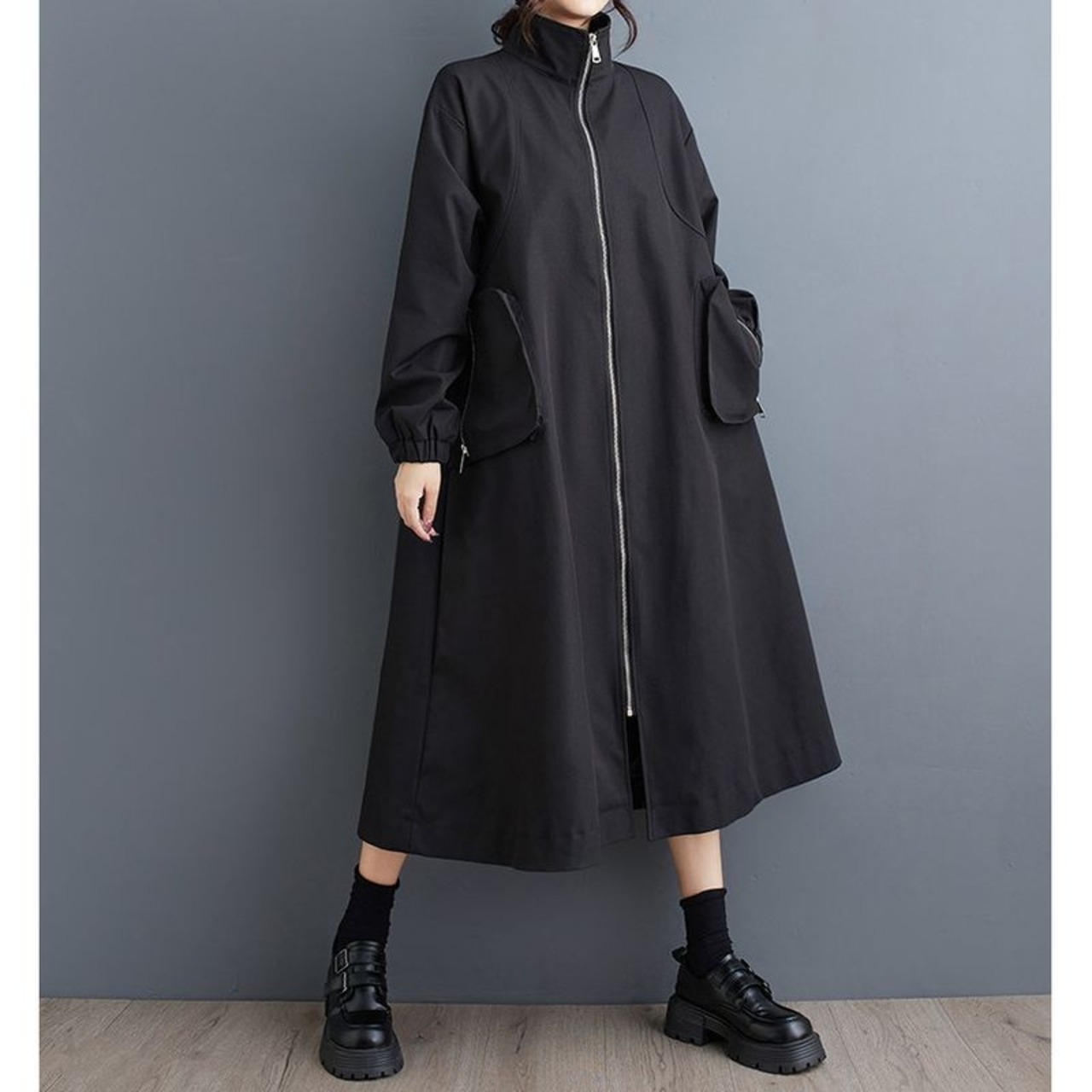 ジップ ポケット トレンチコート  60063