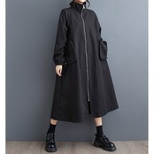 ジップ ポケット トレンチコート  60063