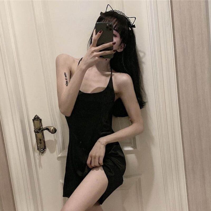 サマーワンピースバックスカート 夏物 シルク ハンチェンe46446163894