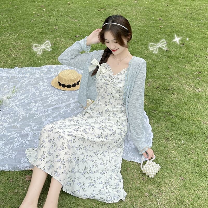 フローラルドレス サマーロングスカート 夏物 花柄 試着室25935531973