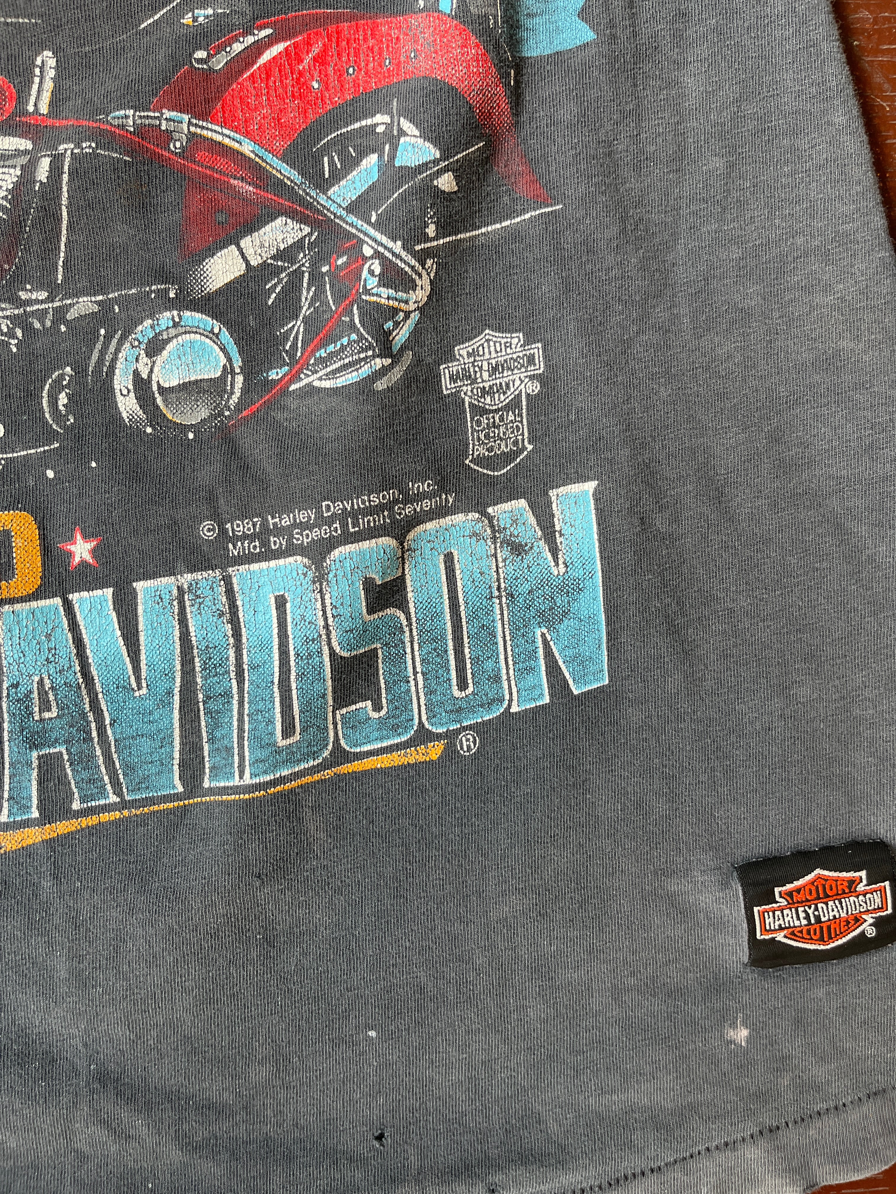 80's Harley-Davidson x James Dean T-shirt USA L ハーレー