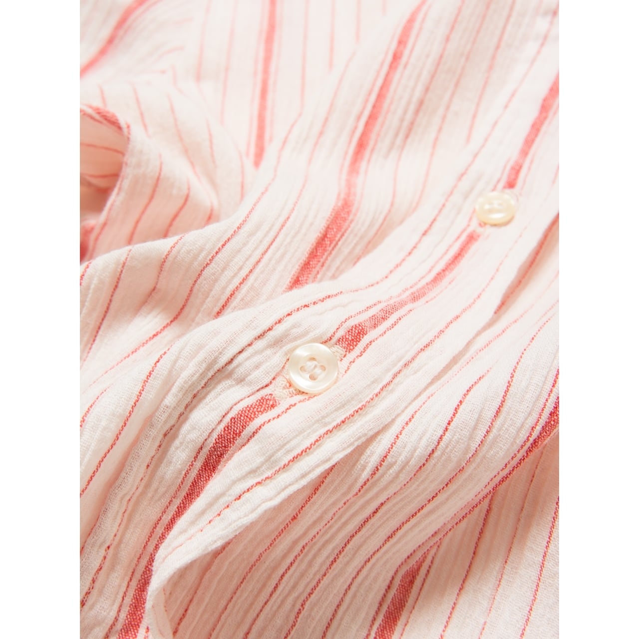 【NEW MAN PARIS】Made in France striped crepe H/S shirt(フランス製 ストライプ半袖シャツ)8e