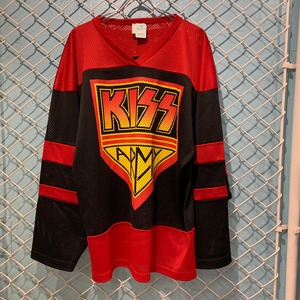 KISS 1998 Tour hockey jersey tops - RED