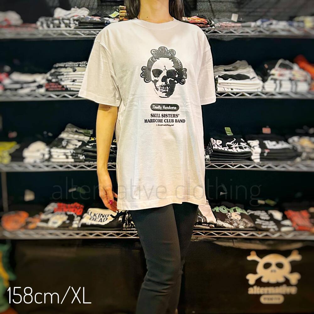 スカル姉さんのハードコア・クラブ・バンド ドクロ Tシャツ メンズ