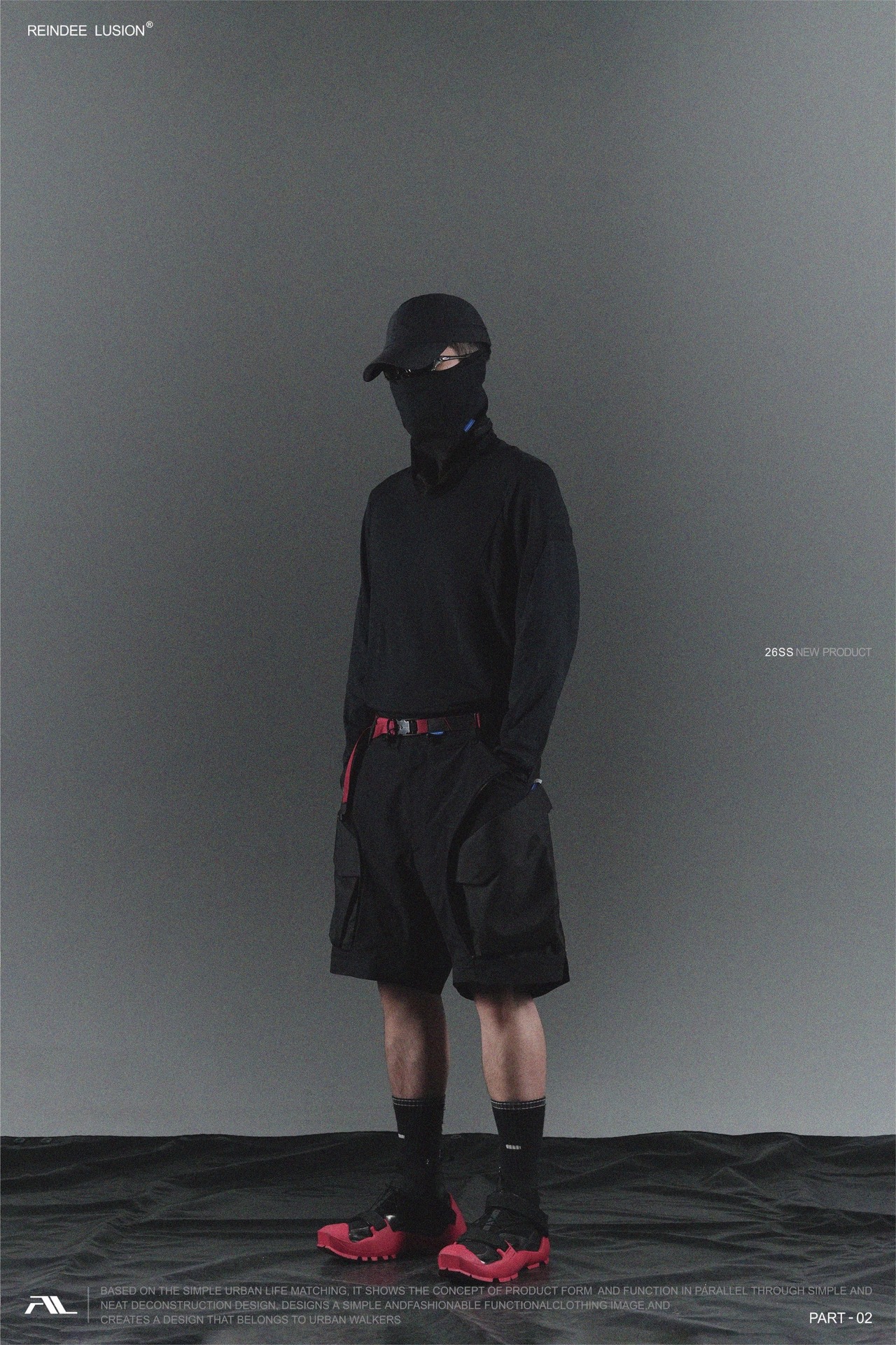 REINDEE LUSION 26SS カーブジップ レイヤードサーマルショーツ