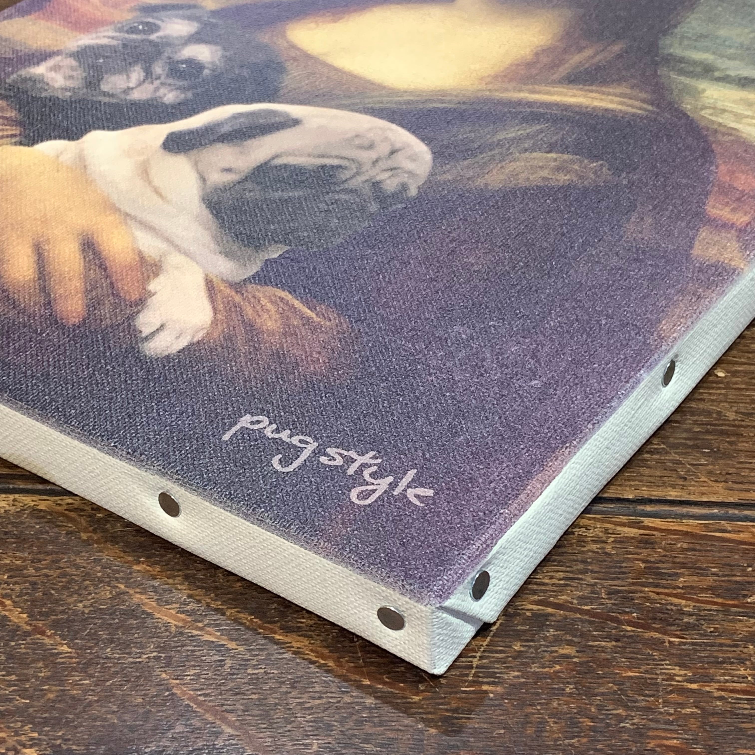 モナリザに抱かれるパグたち】パグ名画アートキャンバス | PUG STYLE