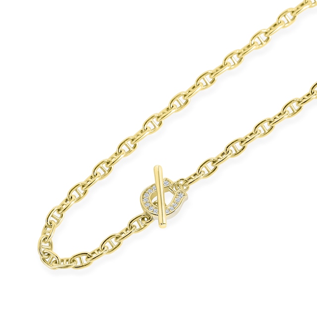 s925 horseshoe anchor necklace #N20