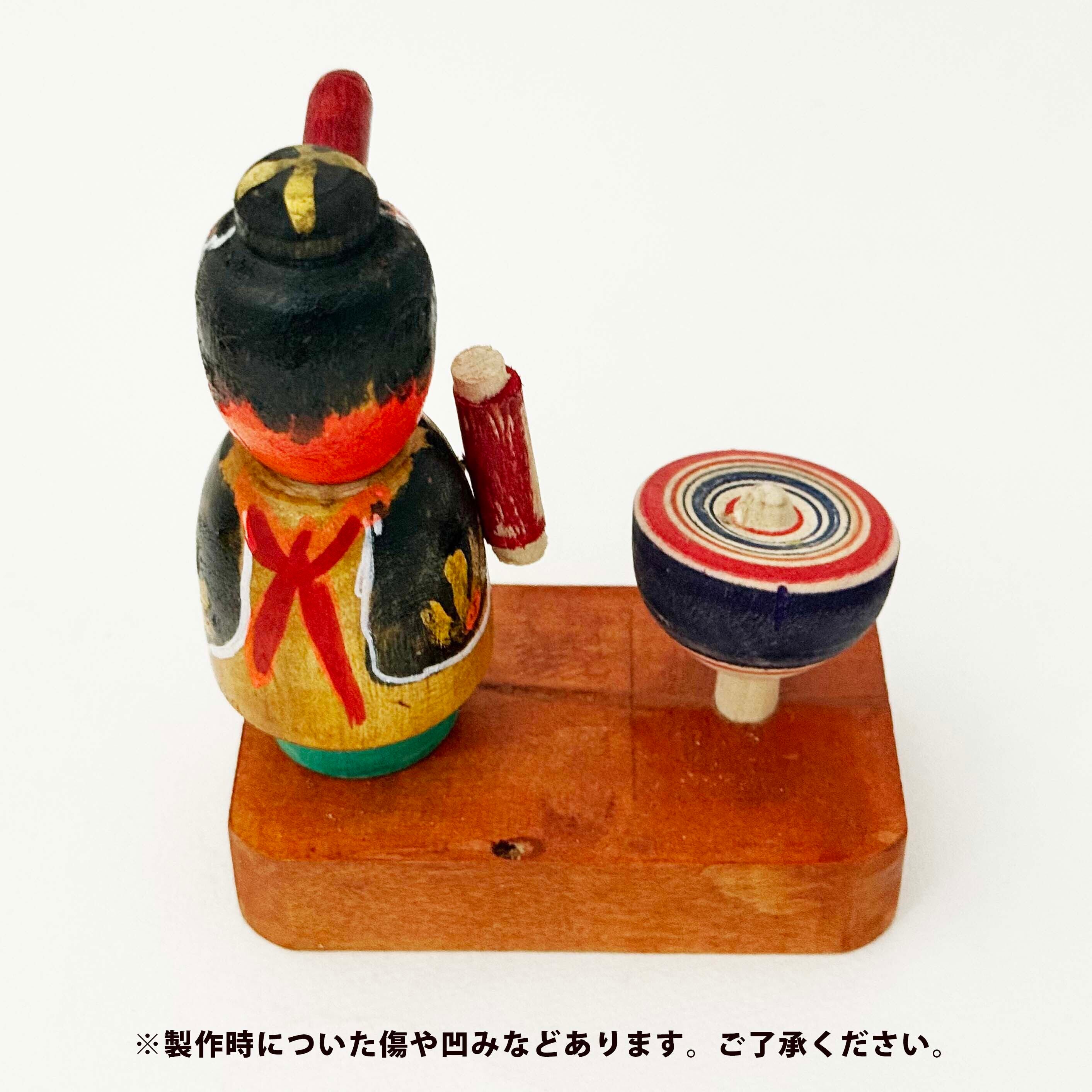 天狗と大山こま(はりまや木地玩具)