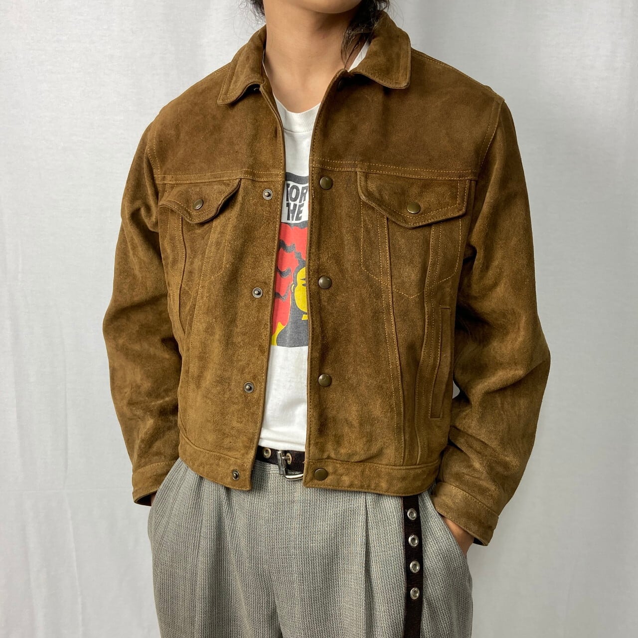 OLD GAP 本革 スウェード レザー ジャケット カバーオール