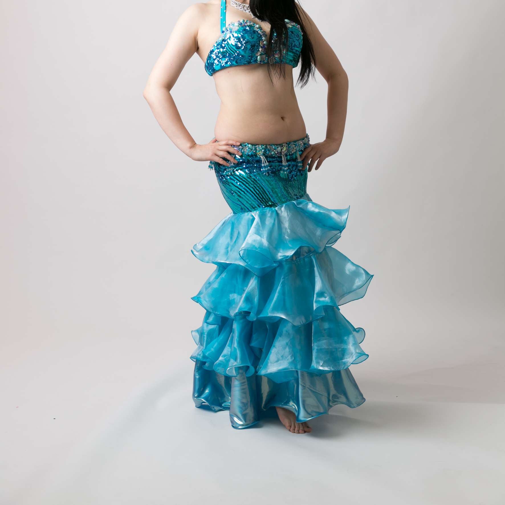 エジプト製衣装 ライトブルー MI0015 | shukran（シュクラン）ベリー