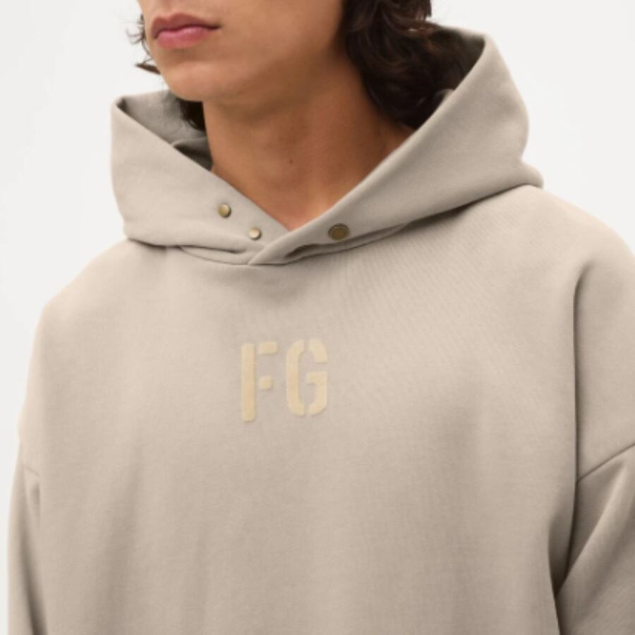 FEAR OF GOD SEVENTH COLLECTION FG HOODIE GREY BEIGE | AYIN