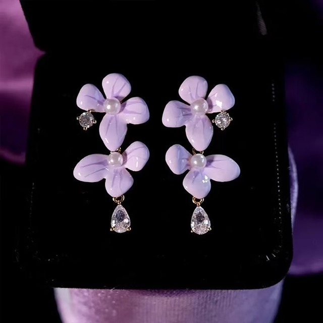 リフェイ 紫藤の花ピアス 실속