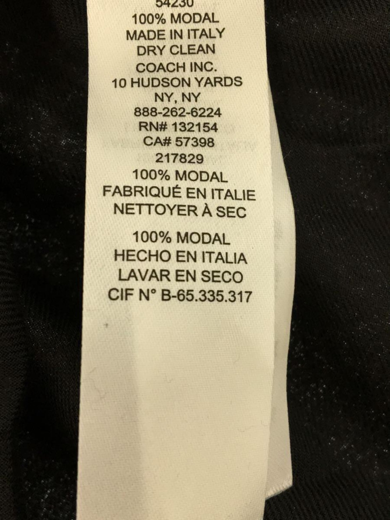 COACH(コーチ)チェック柄ストール/ブラック