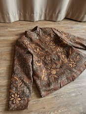 bead embroidery jacquard fabric jacket-4387-10