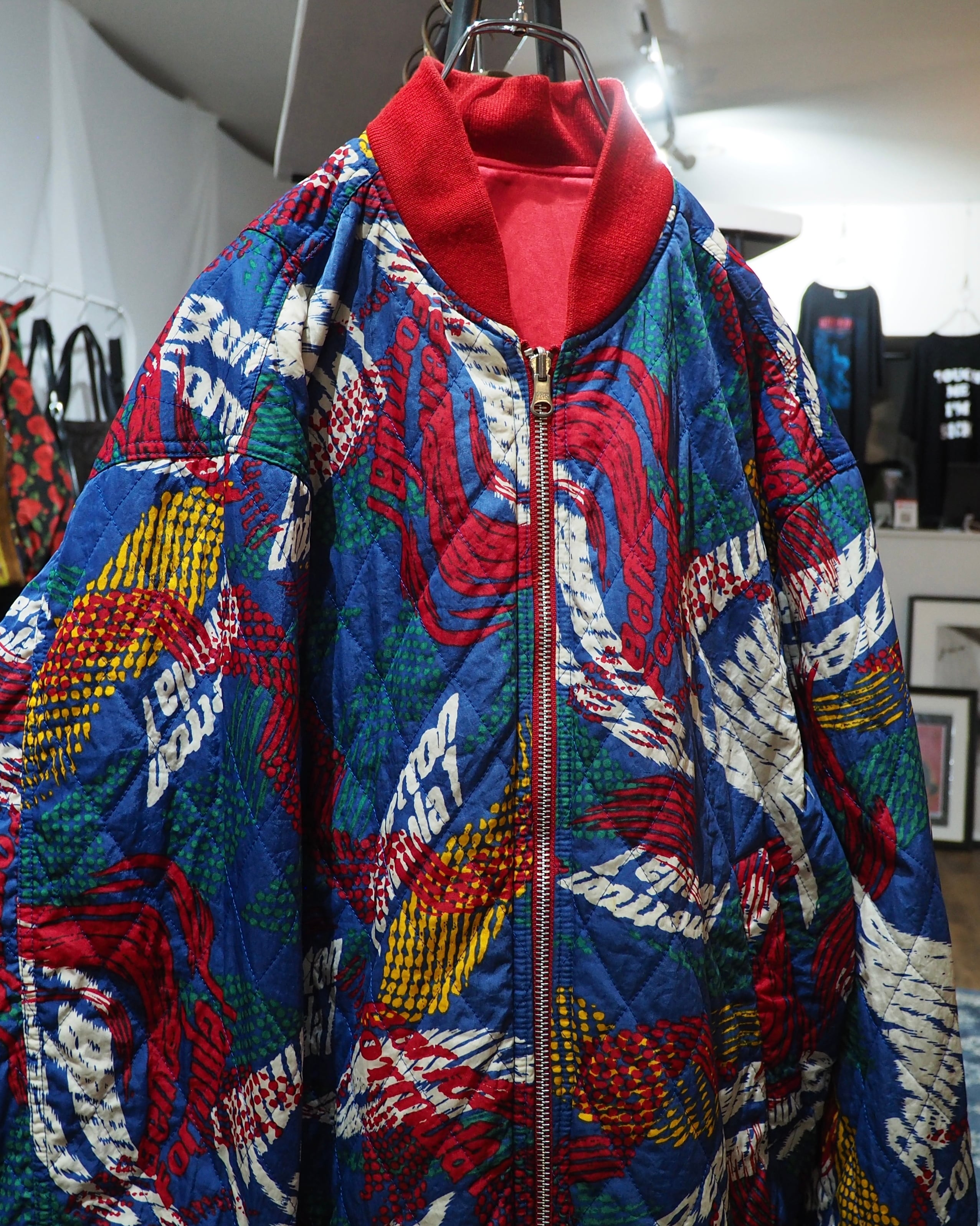 1990s ” UNITED COLORS OF BENETTON ” 2way Reversible Vintage Loose MA_1 Flight Jacket