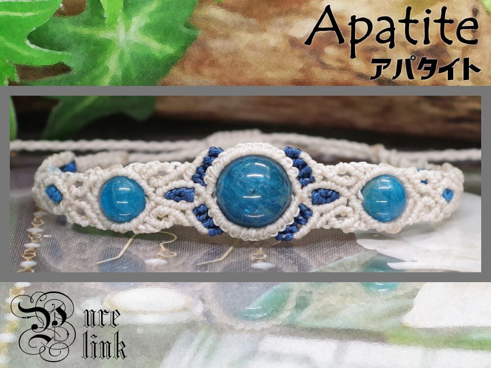 蒼き信頼と自信を表す魔石『ブルーアパタイト』マクラメ編みブレスレット6