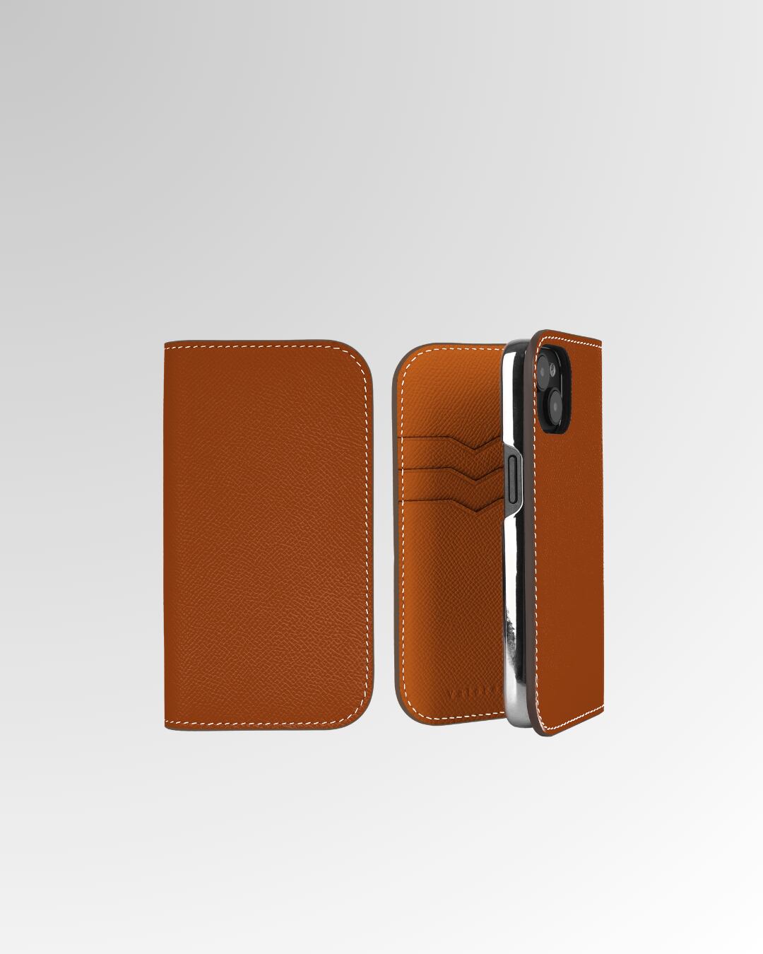 【iPhone15シリーズ】手帳型ケース エプソン キャメル